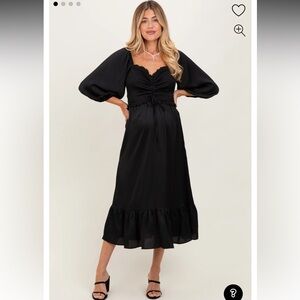 Pinkblush Black Long Sleeve Maternity Dress